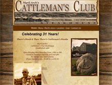 Tablet Screenshot of cattlemansclubsteakhouse.com